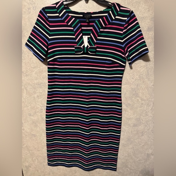 NWT Talbots Striped Short Sleeve Dress XS - Picture 5 of 5